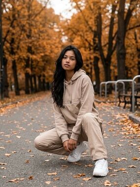 Relaxed Beige Women's hoodie-